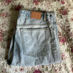 Avec Les Filles light wash high rise jeans